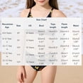 thumbnail image 3 of HAOTAGS Girls Two Piece Swimsuit Set,Halter Strapsswimsuit Quick Dry Printed Comfort Swim Suit Black 10, 3 of 9
