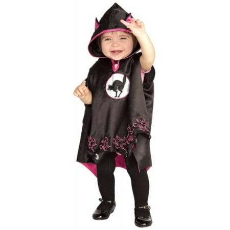 rubie's costume black cat hooded costume cape, one color, toddler