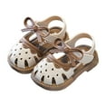 thumbnail image 4 of Gubotare Baby Beach Sandals Boys Baby Boys Girls Summer Sandals Lightweight Non slip Rubber Sole Breathable Toddler Outdoor Beach Open Toe First Walker Shoes Size 5 (White,Toddler 5), 4 of 6