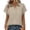 *Khaki, variant on Womens Short Sleeve Button Down Collared Shirts ,Casual Lightweight Tops Blouses Black,Womens Plus S