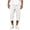 White, variant on Capris Sweatpants for Men Wide Leg Drawstring Below Knee Shorts Light Blue Crooped Pants with Pockets Size L