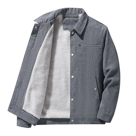 Ketyyh-chn99 Rain Coat Men Waterproof Long 2024 Fashion Fall Men's Lightweight Bomber Jacket Male Vintage Slim Fit Denim Jacket Casual Stand Collar Button Down Lined Trucker Jacket Grey,4XL