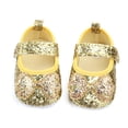 thumbnail image 3 of FDDMis Boys Shoes Size 2 White Baby Shoes Boy Shoes 1 Baby Boy Crib Shoes Big Kids Basketball Shoes Play Shoes for Girls 4-6 Wide Toe Toddler Shoes, Gold 12-15 Months, 3 of 6