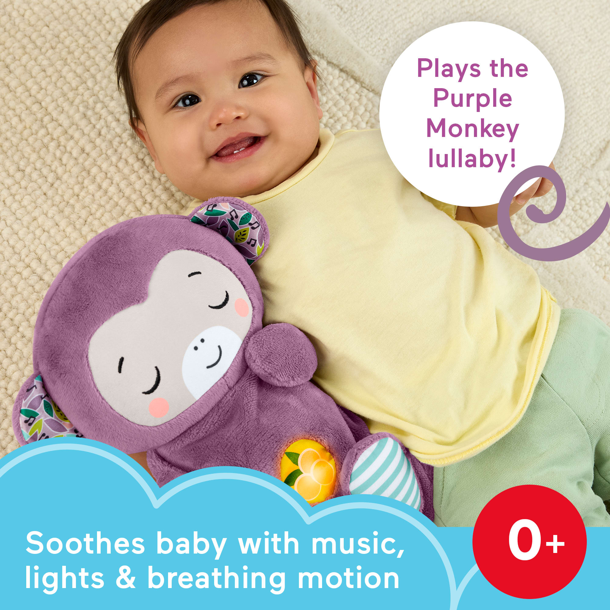 Fisher-Price Soothe 'n Snuggle Purple Monkey Sound Machine photo 2