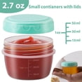 thumbnail image 2 of 6 Pack 2.7 OZ Salad Dressing Container to Go with lids,Dishwasher and Microwave Safe Tiny Condiment Containers with Graduated Lines, Reusable and Leakproof Small Sauce Containers for Lunch Box, 2 of 9