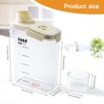 thumbnail image 2 of shiyou-2 Pcs Cereal Storage Containers with Time Dial and Foldable Handle, 2.8L Airtight Rice Container Food Dispenser with Measuring Cup Ideal for Grains, Snacks, Pet Food, 2 of 4
