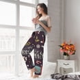 thumbnail image 4 of Uemuo Merry Christmas Pattern Women's Wide Leg Palazzo Lounge Pants with Pockets Light Weight Loose Comfy Casual Pajama Pants-Large, 4 of 9