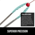 thumbnail image 4 of GORILLA GRIP Set of 2 Stainless Steel Heat-Resistant Kitchen Tongs, 7 and 12 Inch, Mint, 4 of 10