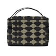 thumbnail image 3 of Handbag Travel Bag Cosmetic Bag 9×6.3×6.7in Multi-Function Bag Large Capacity For Camping Travel Family Travel Darkvoilet Houndstooth Checkered_1, 3 of 6