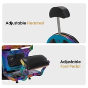 BarberPub Multicolor Heavy Duty Barber Chair with Headrest, All Purpose Antique Hydraulic Reclining Salon Chair