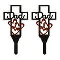 thumbnail image 1 of POINTERTECK 2pcs Cemetery Cross Stake Metal Cross Garden Stake Graves Cemetery Decoration, 1 of 6