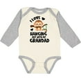 thumbnail image 3 of Inktastic Monkey I Love Hanging out with My Grandad Boys or Girls Long Sleeve Baby Bodysuit, 3 of 5