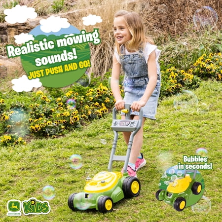 John Deere Bubble-N-Go Toy Lawn Mower Automatic Bubble Machine No Batteries Required Age 3  Years