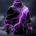 thumbnail image 2 of KHONTS Men's Warm 3D Graphic Hoodies Sweatshirt with Pockets Purple M, 2 of 4