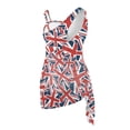 thumbnail image 5 of Whosucclay Union Jack Pattern Girls Swimsuit for Beach Summer, Adjustable Strap Quick Dry Girls Swimwear One Piece, 11-12 Years Old, 5 of 10