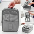 thumbnail image 3 of Ounissouiy Waterproof Shoe Storage Bag Portable Zipper Bathroom Bedroom Organizer Handle with Carrier Clothing Pouch Office Camping Type3 NO3 Ounissouiy BB0557-00, 3 of 6
