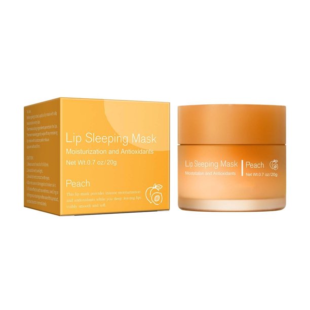 Xihbxyly Mascarilla Labial para Dormir, Bálsamo Labial Hidratante de Fresa, Aceite Labial Hidratante, Nutre Labios Secos y Agrietados, Tratamiento Labial, Hidratación Nocturna, Exfoliación, Set de Re