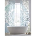 thumbnail image 4 of Oceans Shell Sheer Curtains 2 Panels Set Coastal Blue Corals Starfish Abstract Marine Life Sheer Window Curtains Light Filtering Rod Pocket Voile Drapes for Bedroom Living Room 52"X84", 4 of 8