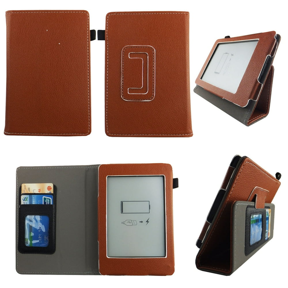 For kindle paperwhite Case 6 inch Slim Thinnest PU Leather Folio Stand