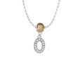 thumbnail image 2 of Delight Jewelry Silvertone Crystal Initial - O - Mia Monkey Charm Necklace, 2 of 4