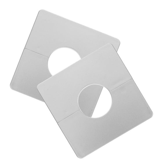 OFFIGAM 2Pcs re Silver ABS Pipe Cover Plate for Kitchen and Bathroom