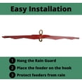 thumbnail image 4 of JCs Wildlife Metal Bird Feeder Rain Guard - Perfect for Bird Seed Cylinders - Protects Against Water and Overhead Messes - Weather Guard, Rain Dome Cover, Easy to Clean (16 Inches, Red), 4 of 5