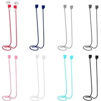 8pcs Magnetic Anti-Lost Straps, Earbuds Lanyard Soft Silicone Anti-Lost Cord Sports Lanyard Neck Rope for Wireless Earphone Compatible with AirPods Pro/3/2/1 (8 Colors)
