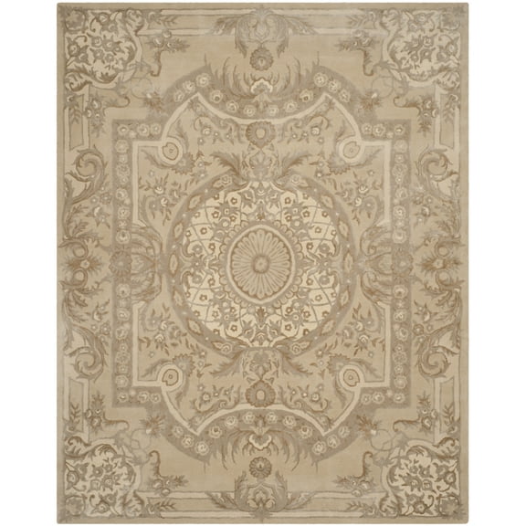 SAFAVIEH Savonnerie Laverne Bordered Area Rug, Sand, 8' x 10'