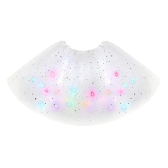 Falda tipo tutú LED TRYUEN con lentejuelas y estrellas iluminadas para mujer