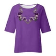 thumbnail image 4 of Fiudx Ofertas Flash Artículos En Oferta Blusa Holgada con Estampado de Manga 3/4 para Mujer, Estilo Informal, con Estampado de Alzheimers, 4 of 4