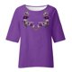 thumbnail image 4 of Fiudx Camisas de Mujer Blusa Holgada con Estampado de Manga 3/4 para Mujer, Estilo Informal, con Estampado de Alzheimers, 4 of 4