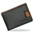 thumbnail image 5 of Primoxe Mens Modern Bifold Minimalistic Slim Pocket Wallet - Durable Vegan Leather with a Minimalist Design - Credit Card Pull Tabs, Removable Metal Money Clip, Card & ID Holder with RFID Blocking, 5 of 7