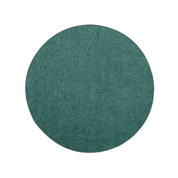 Furnish my Place Modern Plush Solid Color Rug - Teal, 6' Round, Pet and Kids Friendly Rug. Made in USA, Round, Area Rugs Great for kids, Pets, Event, Wedding