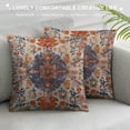 thumbnail image 3 of GOSMITH  Orange Boho Pillow Covers, Burnt Orange Throw Pillow Covers Outdoor Decorative Linen Pillow Covers for Couch Bed Sofa Cushion Boho Pillowcases, 3 of 5