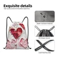 thumbnail image 4 of Disketp Textured Heart Abstract Art Drawstring Backpack Drawstring Gym Bags Draw String Bags for Sports, Gym, Travel, Swimming, Beach-Small, 4 of 6