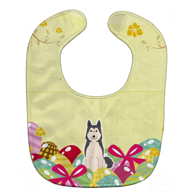 Babero Caroline's Treasures Multicolor Huevos de Pascua Siberian Occidental Laika Spitz