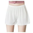 thumbnail image 1 of KIHOUT Short d'Été Rabais Femme Été Couleur Unie Ample Dentelle à Empiècements Manches Courtes Col en V Combinaison Courte Pantalon, 1 of 4