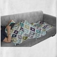 thumbnail image 6 of Modern Soft Flannel Fleece Throw Blanket, Seamless Geometrical Rhombus Pointed Triangle Like in Doodle Style Pattern Image, Cozy Plush for Indoor and Outdoor Use, 50" x 70", Multicolor, by Ambesonne, 6 of 6