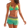 thumbnail image 2 of BONIXOOM One Piece Swimsuit Women Sport None Printed Bikinis Bikini Summer Swimwears on Clearance Green Size 8, 2 of 4