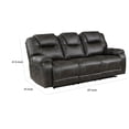 thumbnail image 5 of Lily 87 Inch Double Manual Recliner Sofa- Brown Microfiber- Solid Wood, 5 of 6