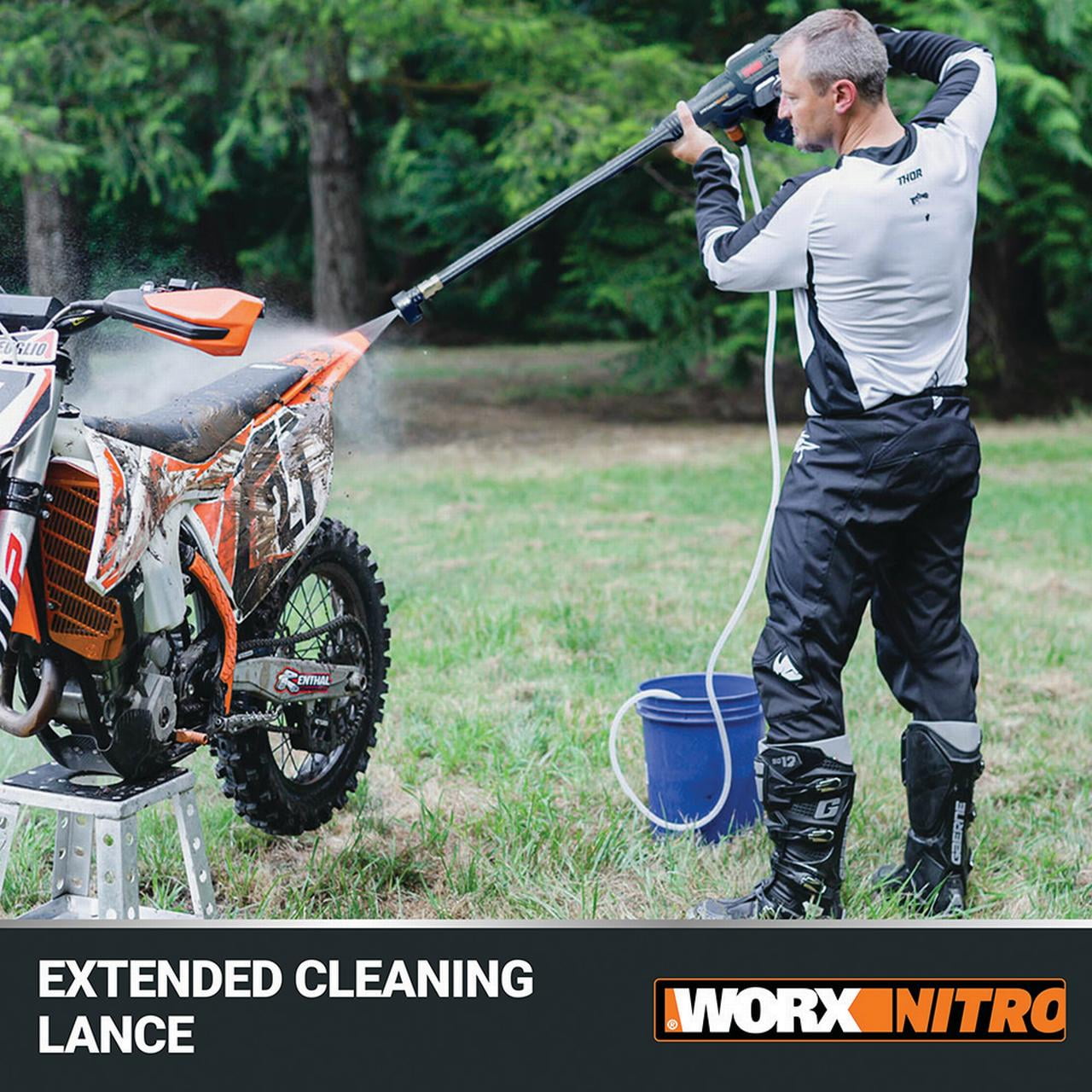 Worx Nitro WP657 40V PowerShare Hydroshot 800 Max PSI Portable Power Cleaner (Batteries & Charger Included)