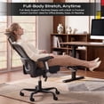 thumbnail image 4 of Pinmoco Ergonomic Office Chair with Footrest, High Back Mesh Desk Chair with Flip-up Arms and Lumbar Support, Gray Mesh, 4 of 10