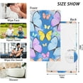 thumbnail image 2 of Coolnut Bright Color Butterfly Patterned Hand Towels 2 PCS, Cotton Bath Towel for Drying Face Hands Body Decorative Water Absorbent Lightweight Towels for Bathroom Ktichen Travel Gym, 16"x28", 2 of 6