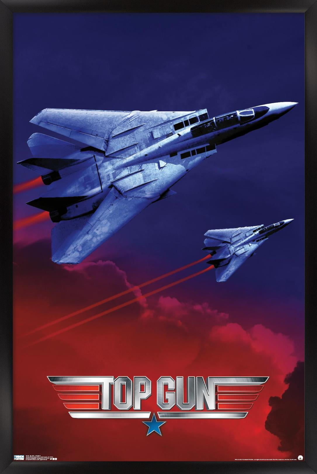 Top Gun Wingman Wall Poster, 22.375" x 34", Framed