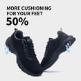 thumbnail image 5 of Ttecon Men's Non Slip Comfortable Running Shoes Gym Cross Training Sneakers Allblack US 7, 5 of 7