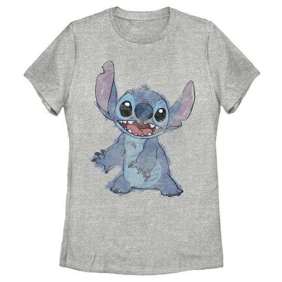 Women's Lilo & Stitch Sketchy and Fluffy Graphic Tee Athletic Heather Medium