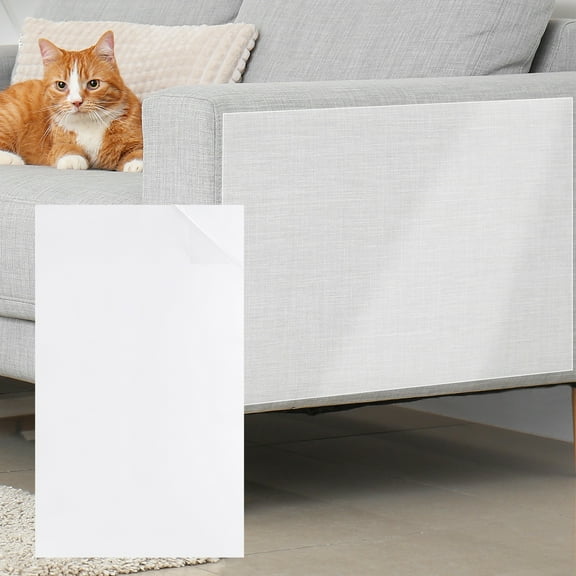Anti Scratch Furniture Protector, 10 Pack 17" x 10" Double-Sided Sticky Couch Protector from Cat Claws, Clear