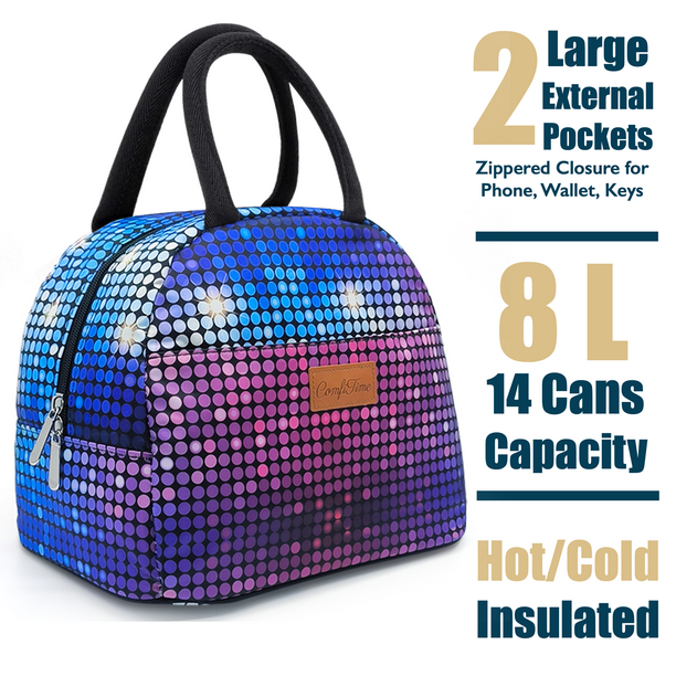 ComfiTime Lunch Bag Insulated Lunch Box for Women, 8L or 14 Cans