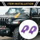 thumbnail image 2 of Unique Bargains 2 Pcs Soportes de bloqueo del capó para Jeep Wrangler JL JLU Sport Sahara Rubicon 2018-2022 para Jeep Gladiator JT 2020-2022 Soportes de bloqueo del capó exterior ABS púrpura, 2 of 6