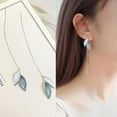 thumbnail image 2 of JennyShop New Leaf Tassel Earrings for Women Creative Metal Simple Drop Earrings Tassel Design Female Fashion Jewelry, 2 of 10